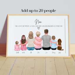 Nan Print, Personalised Gift For Nanny, & Grandchildren Nan, Grandma, Mothers Day Nanny Print - thumbnail 1