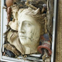 Athena Artemis Ceramic Wall Sculpture Painting Framed Hanging in Relief Handmade Greek Art Love Decor - thumbnail 4