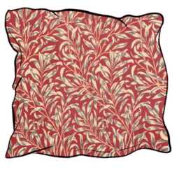 William Morris Bough Crimson Cushion, Handmade Pillow, Decorative Scatter Arts & Crafts Sofa Cushion - thumbnail 2