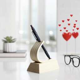 Luxury Wooden Pen Stand Display - American Ash Hardwood Desk Accessory - thumbnail 4