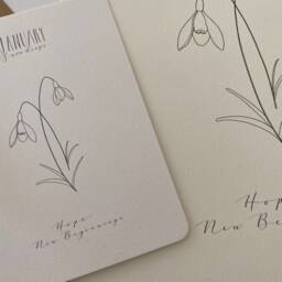 Personal Birth Flower Print & Cards - April May Birthday Gift Card Month Artwork - thumbnail 2