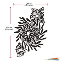 Japanese Dahlia Stencil For Walls, Art & Furniture. St82 - thumbnail 2