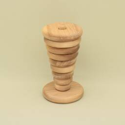 Handmade Wooden Stacking Pyramid Montessori Baby Toy - thumbnail 4