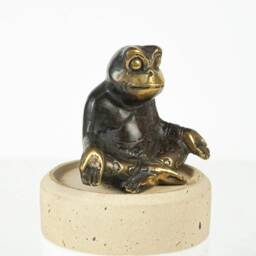 Bronze Frog Yoga Figurine, 2.1 - thumbnail 3