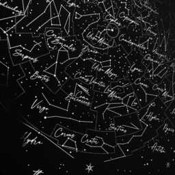 Northern Sky Silver Foil Print, Astrology Constellations Star Map Chart Art, Celestial Minimal Black Wall Decor - thumbnail 3