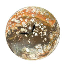 Acrylic Pour Clock, Painted Acrylic Round Wall Record - thumbnail 4