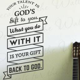 Your Talent Is Gods Gift What You Do Back Doctor Love Leo Buscaglia Inspirational Motivational Goal Wall Decal Vinyl Art T31 - thumbnail 2
