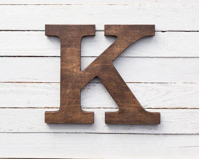 Wooden Wall Letter Decorative Initial Rustic Home Decoration Custom Housewarming Gift - image 1