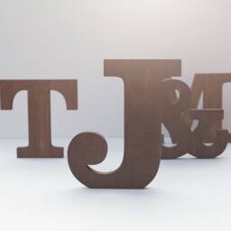 Wooden Wall Letter Decorative Initial Rustic Home Decoration Custom Housewarming Gift - thumbnail 3