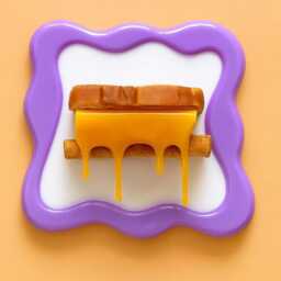 Grilled Cheese Resin Wall Art Sculpture Kitsch Dopamine Decor Retro Kitchen Hanging Food Pop Quirky Cheesy Home Accent - thumbnail 3