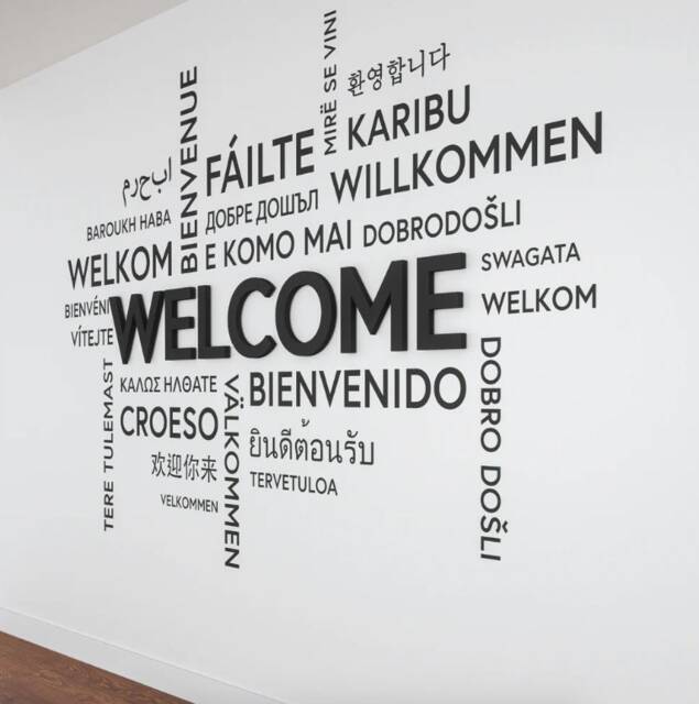3D Welcome - Office Wall Sign Sticker Decor Reception - image 1