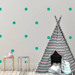 Polka Dot Wall Decals, Stickers, Childrens Nursery Art, Vinyl Removable Decor - thumbnail 3