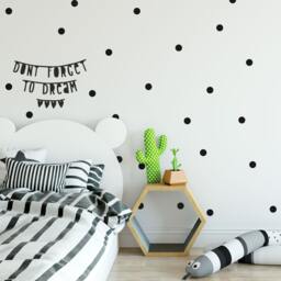 Polka Dot Wall Decals, Stickers, Childrens Nursery Art, Vinyl Removable Decor - thumbnail 1