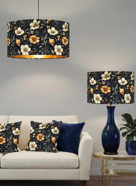 Handmade By Order Luxury William Morris Floral Velvet Drum Lamp Shade Pendant Light Lamp Shades All Shape & Sizes Available - image 1