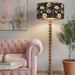 Handmade By Order Luxury William Morris Floral Velvet Drum Lamp Shade Pendant Light Lamp Shades All Shape & Sizes Available - thumbnail 2