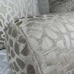 Luxurious Textured Bolster Cushion in Designer Cobbler Fabric - Taupe Home Decor - thumbnail 3