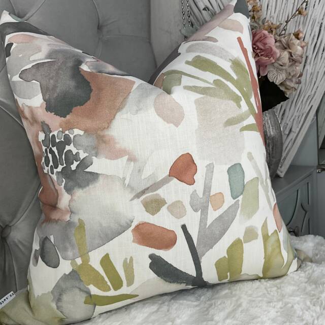 Watercolour Cushion Cover, Orange John Lewis & Partners Fabric, Mirren. High Quality Handmade Pillow Double Sided - image 1