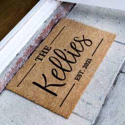 Family Name Rug - Custom Door Mat New Home Decor Personalised Gift Doormat Housewarming - thumbnail 2