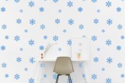 Snowflake Wall Decal Pattern Snow Winter Kids Room Wall Sticker Bedroom Wallpaper Vinyl Decals Nursery Stickers Home Decor - thumbnail 1
