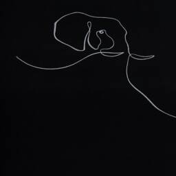 Embroidery Elephant Canvas Poster Kids Wall Art Modern Framed Hanging Office Decor Single Line Minimalist - thumbnail 2