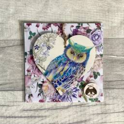Autumn Owl Decoration, Woodland Animal Ornament, Bird Wall Decor, Gifts For Her - thumbnail 2