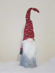 38cm Large Nordic Led Light Up Ceramic Christmas Gonk Decoration Xmas Tomte Swedish Gnomes - thumbnail 1