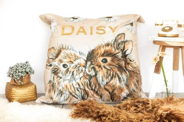Personalised Rabbits Velvet Beanbag Cover - image 1
