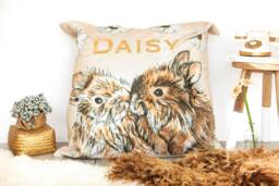 Personalised Rabbits Velvet Beanbag Cover - thumbnail 1