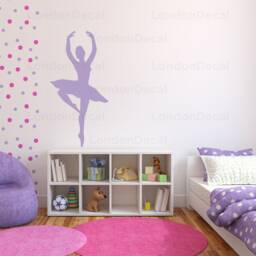 Ballerina - Ballet Inspired Vinyl Decal Bedroom Wall Home Decor Art Design 2 - thumbnail 2