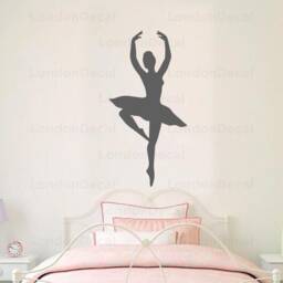 Ballerina - Ballet Inspired Vinyl Decal Bedroom Wall Home Decor Art Design 2 - thumbnail 1