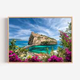 Ischia Italy Photography Print - Castello Aragonese Wall Art Coastal Travel Decor - thumbnail 2