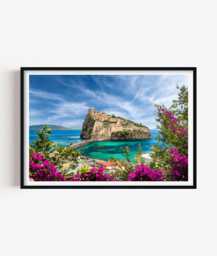 Ischia Italy Photography Print - Castello Aragonese Wall Art Coastal Travel Decor - thumbnail 1