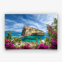 Ischia Italy Photography Print - Castello Aragonese Wall Art Coastal Travel Decor - thumbnail 3