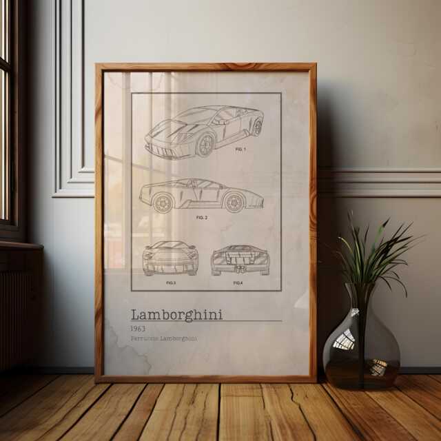 Lamborghini Murcielago 2003 Patent Art Print Supercar Memorabilia - image 1