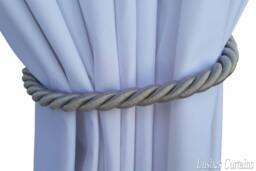 1 Large Luxury Handmade Silver Window Treatment Home Decor Curtain Tie Drapery Pull Back Cord/Rope 36 - thumbnail 1
