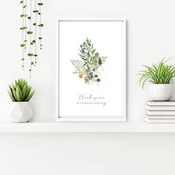 Bathroom Decor Wall Art Prints With Frames, Botanical Moss Green 3 Piece Prints, Spa Decor Framed Art, Relaxation Gift Women - thumbnail 3