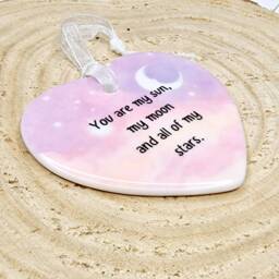 You Are My Sun, Moon & All Of Stars, Ceramic, Ornament, Anniversary Gift, Gift For Her, Universe, Moon, Christmas - thumbnail 2
