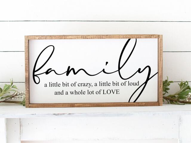 Handmade Rustic Family Wood Sign Farmhouse Wall Decor - image 1