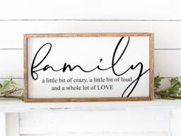 Handmade Rustic Family Wood Sign Farmhouse Wall Decor - thumbnail 1