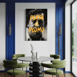 Pablo Escobar Handcrafted French Velvet Canvas Modern Wall Art For Unique Home Decor Painting Plata O Plomo - thumbnail 3