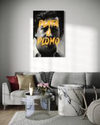 Pablo Escobar Handcrafted French Velvet Canvas Modern Wall Art For Unique Home Decor Painting Plata O Plomo - thumbnail 1