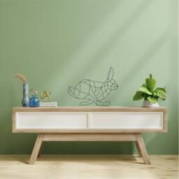 Geometric Running Rabbit Wall Art, Minimalist, Modern, Abstract, Decal, Mural, Transfer, Boho -G047 , 5 Sizes, 36 Colour Options - thumbnail 3