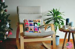 Crochet Cat Pillowcase Colorful Figures, Home Decor