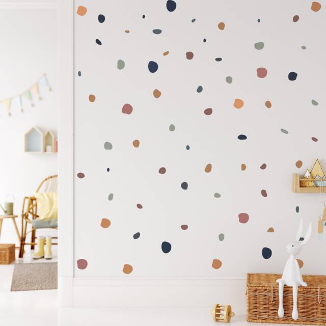 150 Boho Chic Polka Dot Wall Decal Sti Kers For Kids Nursery Playroom Childrens Bedroom Peel & Stick Removable - image 1