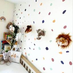 150 Boho Chic Polka Dot Wall Decal Sti Kers For Kids Nursery Playroom Childrens Bedroom Peel & Stick Removable - thumbnail 3
