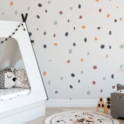 150 Boho Chic Polka Dot Wall Decal Sti Kers For Kids Nursery Playroom Childrens Bedroom Peel & Stick Removable - thumbnail 2