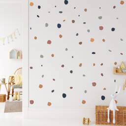 150 Boho Chic Polka Dot Wall Decal Sti Kers For Kids Nursery Playroom Childrens Bedroom Peel & Stick Removable - thumbnail 1