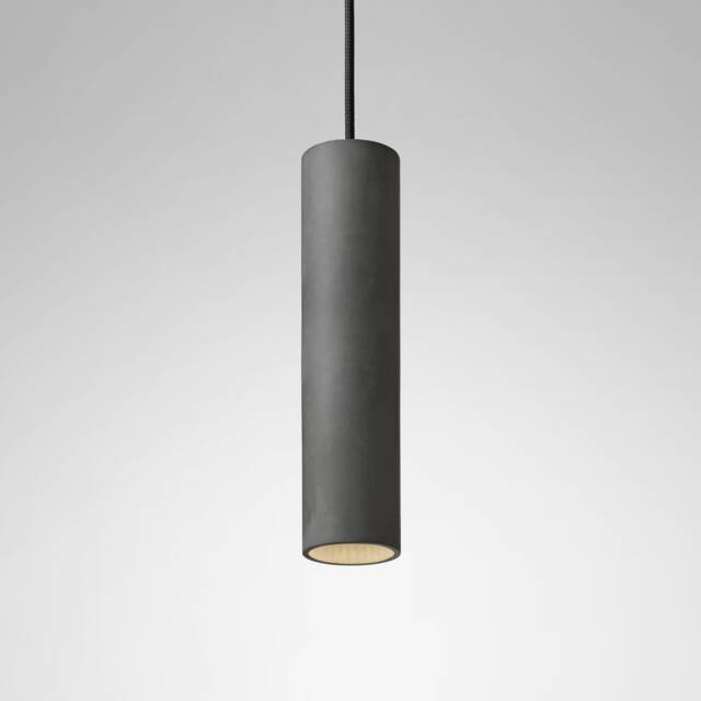 Pendant Minimalist Light Round Colored Concrete Lighting Fixture Cromia Lamp in Dark Grey - image 1