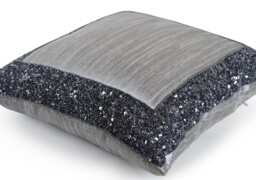 Grey Sequin Pillow Cover, Gray Pillow, Euro Sham, D??cor, Faux Silk Case, Lumbar Living Room - thumbnail 1