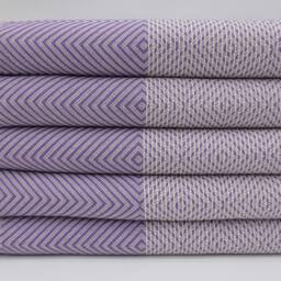 Turkish Blanket, Turkish Cotton Throw, Bed Cover, 75x91, Sofa Cover, Purple Throw, Large Blanket, Peshtemal Cover, Turkish Towel, B3-Dreamb - thumbnail 3